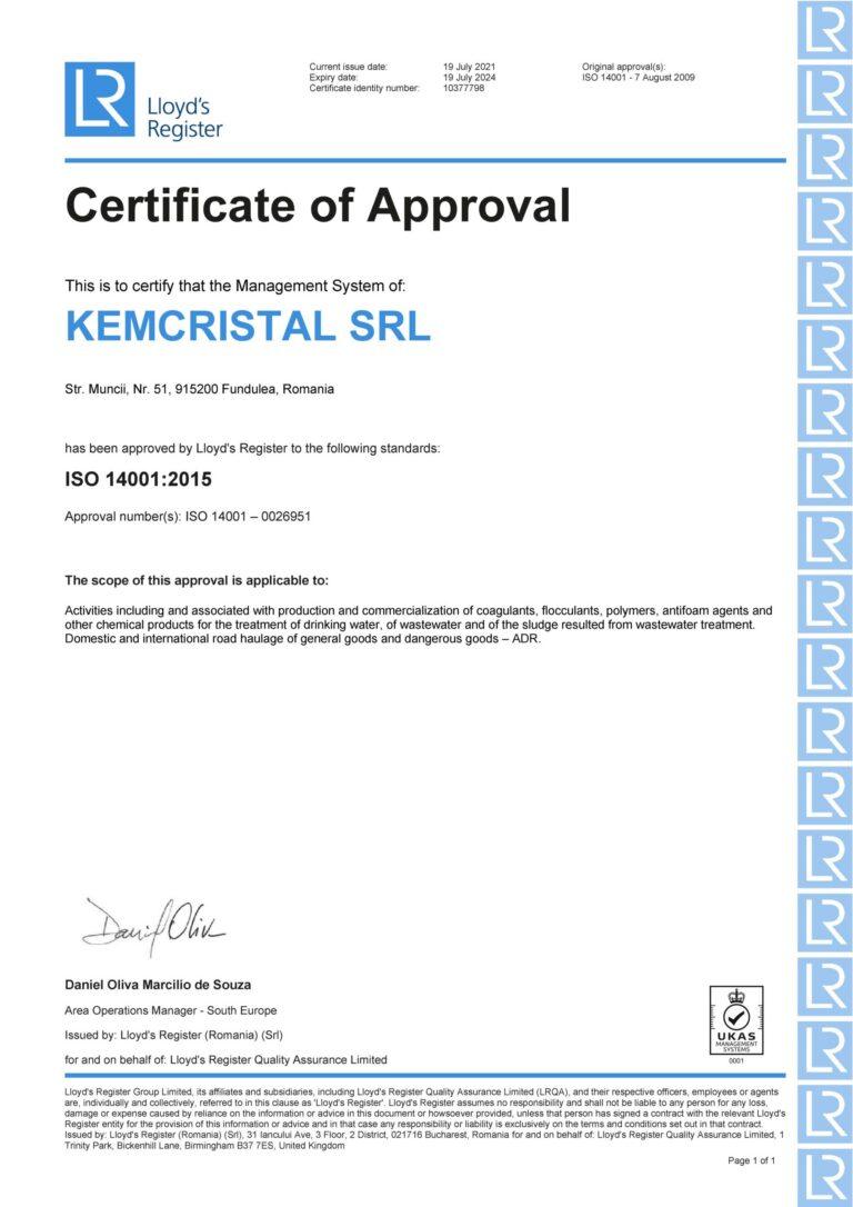 14001 2015 0026951 ems engus ukas